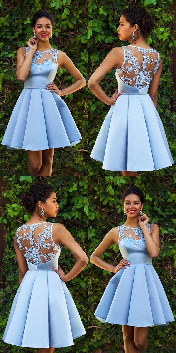 Sky Blue Homecoming Dresses,Lace Homecoming Dress,Sexy Homecoming Dresses cg11756