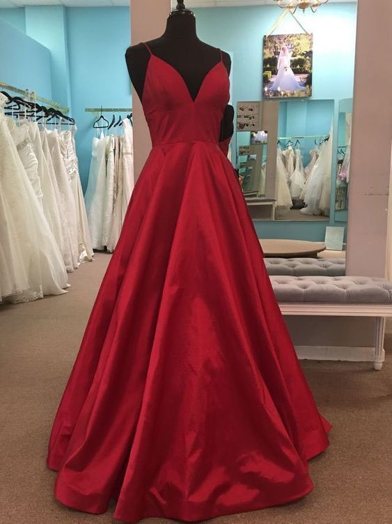 Spaghetti Straps Long Prom Dresses cg11778