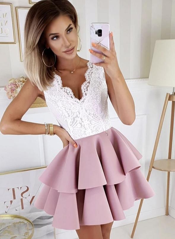 Cute lace short dress homecoming dress cg11891