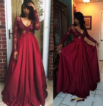 A-Linien-Abendkleider, Abendkleider 2019, Abendkleider mit Ärmeln, Abendkleider in Übergröße cg1193