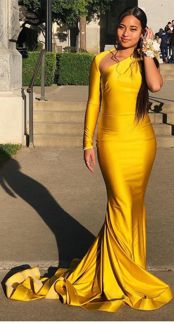 Yellow Prom Dresses, One Shoulder Formal Prom Dress cg11987 classygown Yellow Prom Dresses, One Shoulder Formal Prom Dress cg11987 classygown