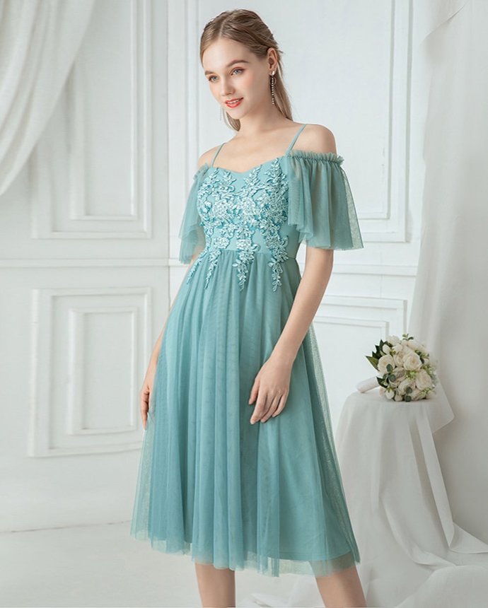 Custom Prom Dress,A-Line Prom Gown,Tulle Evening Dress,Appliques Prom Gown cg12008