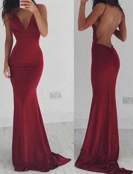 Sexy Prom Dress,Red Party Dress,Burgundy Prom Dress,Cheap Prom Dress, Mermaid Prom Dress cg12125