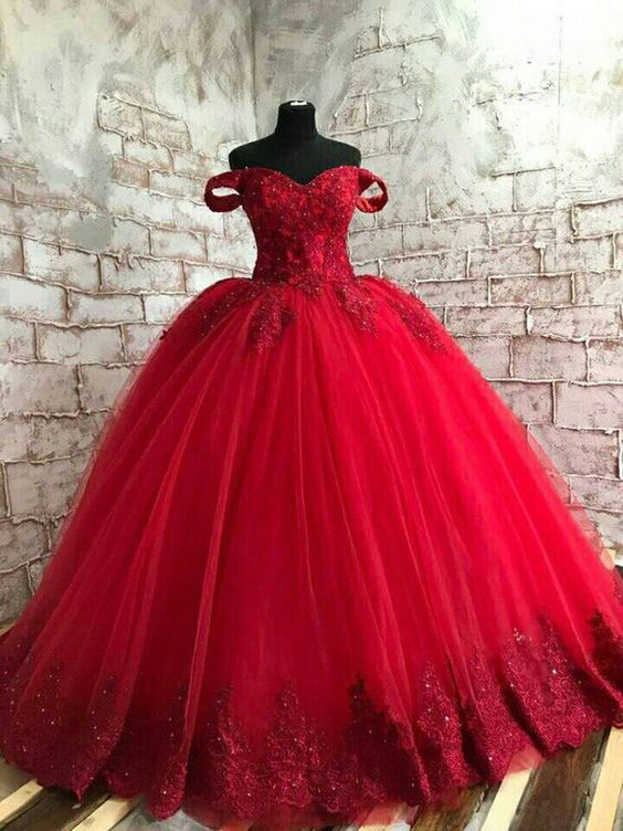 Red Lace Wedding Gown, Custom Bridal Dress Prom Dresses, Evening Dresses cg12138