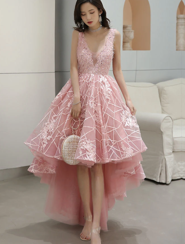 Pink Formal Dress Homecoming Dress cg12147