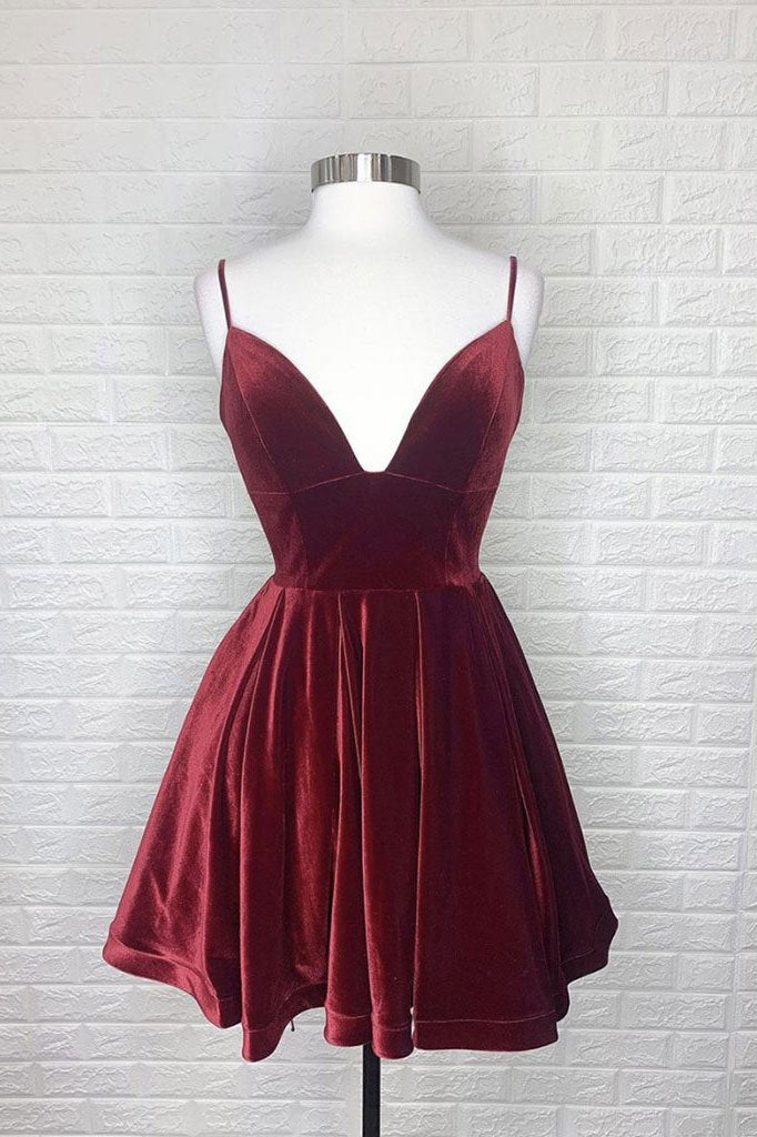 BURGUNDY HOMECOMING DRESS cg12179