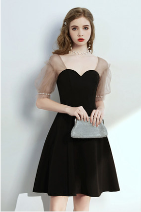 Elegant V-Neck Homecoming Dresses cg12356