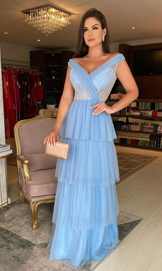 Charmante V-Ausschnitt A-Linie Ballkleider, Lange Ballkleider, Günstige Ballkleider cg12426