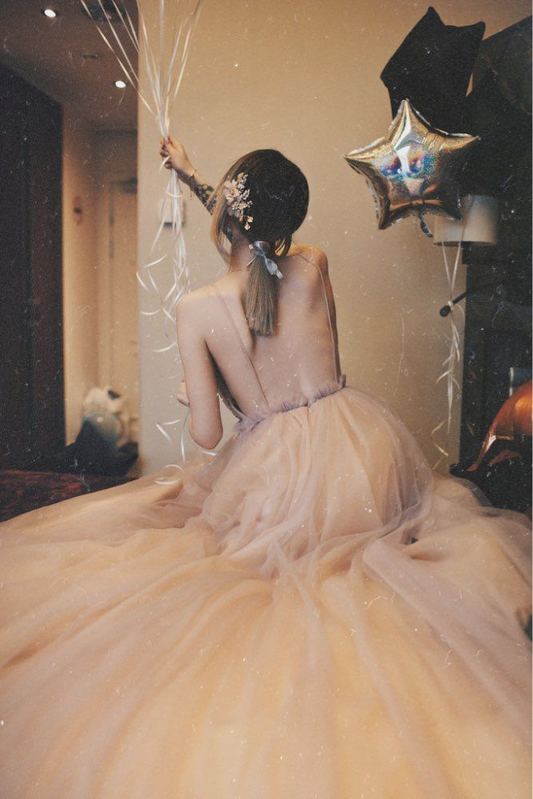 Neue Ankunft Spaghetti-Trägern A-Linie Schlitz Blumen Abendkleider Ballkleid cg12448