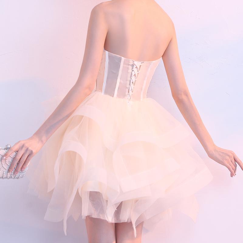 Lovely Purple Tulle Short Party Dress, Cute Homecoming Dress cg12476