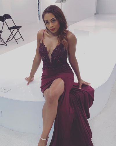 Sexy Mermaid Burgundy Prom Dress with Slit cg12484