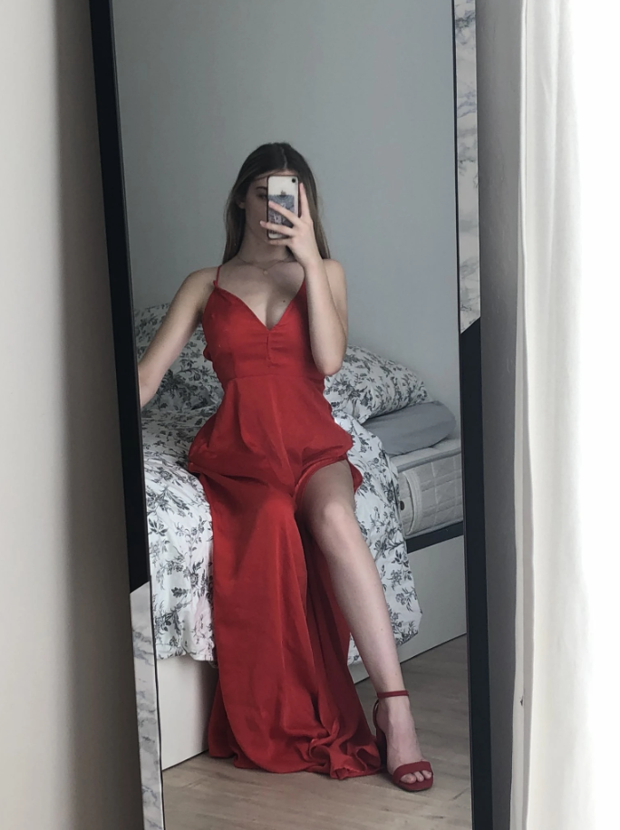 Red 2020 Prom Dresses, Long Prom Dress, Simple prom dress cg12488