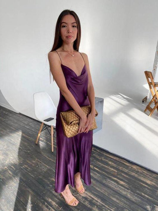 Ballkleid aus Seide mit Wasserfallausschnitt, cg12512