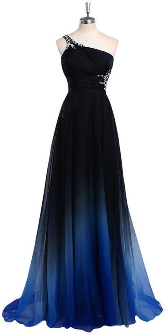 Einschultriges Chiffon-Ball-/Abendkleid cg1253