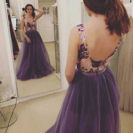 Sexy A-Linien-Kleider mit V-Ausschnitt, Abendkleid, Ballkleid, formelles Damenkleid, Ballkleid cg12631