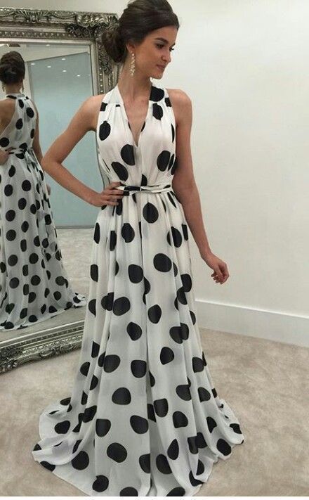 A line v neck halter prom dress cg12788