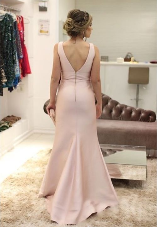 Sexy pink Long Prom Dress cg12960
