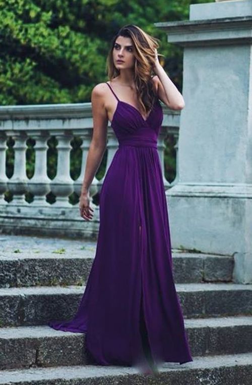 Langes Ballkleid mit V-Ausschnitt, Abendkleid cg13008