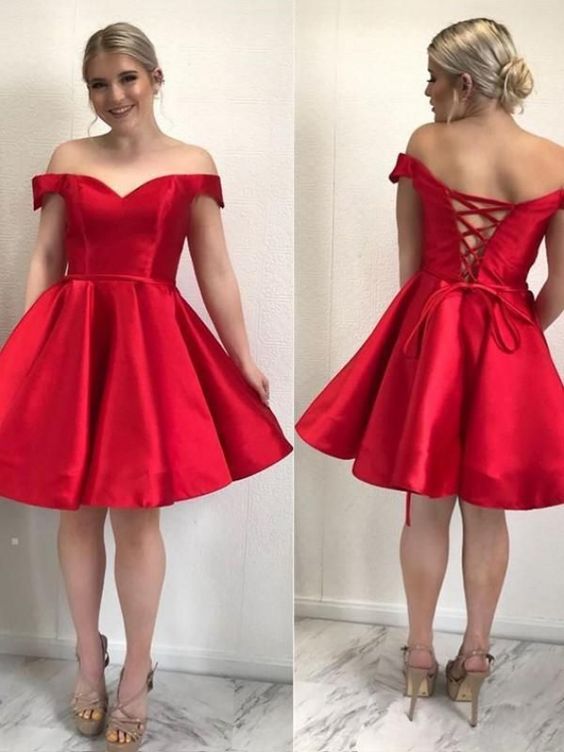 red short Homecoming Dress cg13053