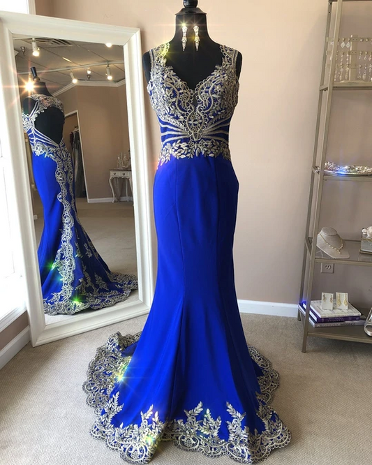 KÖNIGSBLAUES BALLKLEID, LANGES BALLKLEID, BALLKLEID cg13100