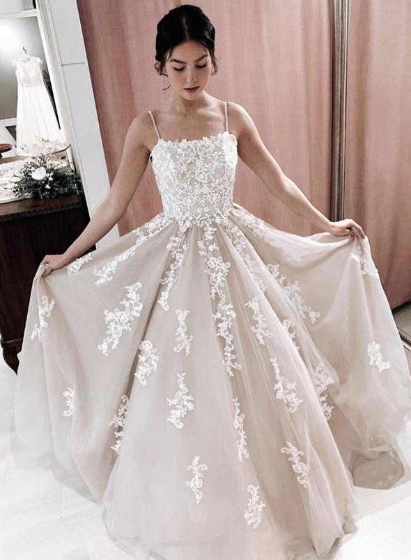 Stylish tulle lace long prom dress evening dress cg13363