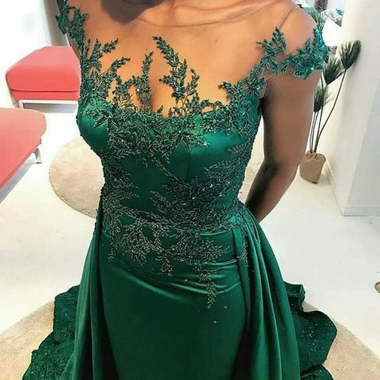 Spitzen-Ballkleid, Ballkleid mit Applikationen, individuelle Abendkleider und formelle Kleider für besondere Anlässe, cg13383