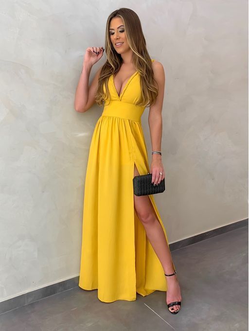 A-line V Neck Sleeveless Prom Dress cg13529