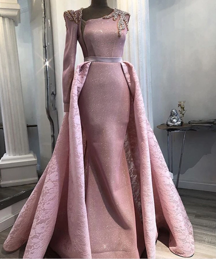 pearls prom dresses 2020 long sleeve detachable skirt belt evening dre classygown pearls prom dresses 2020 long sleeve detachable skirt belt evening dre classygown