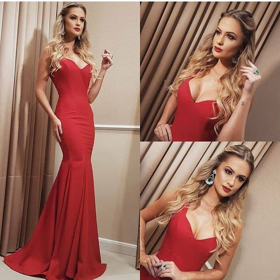 Sexy Prom Dresses,Red Prom Dress,Backless Evening Gown,Long Formal Dress cg13740