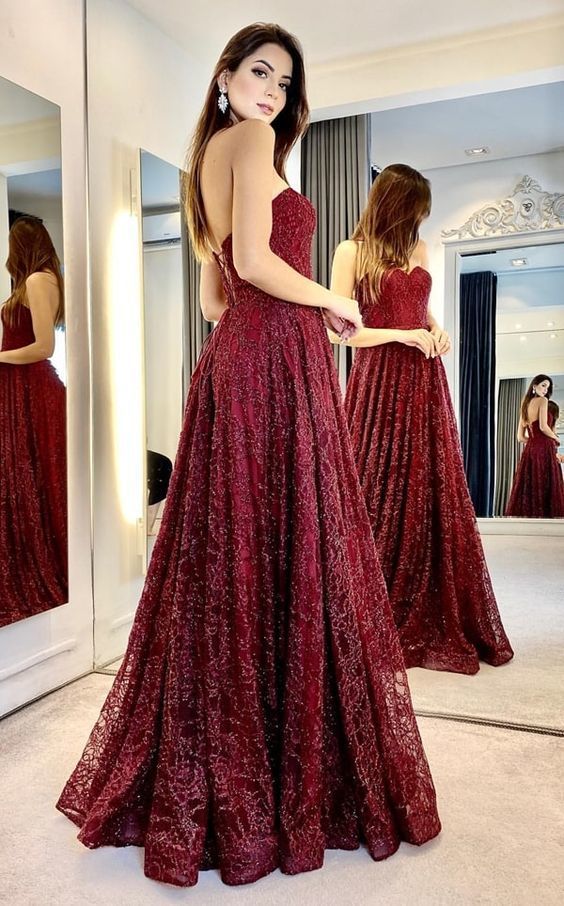 Strapless Long Prom Dress ,Lace Up Prom Dress cg14009