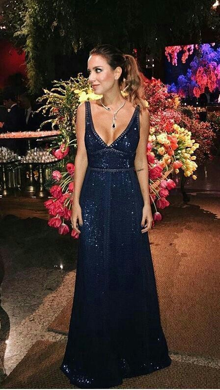 A-line V Neck Long Prom Dress, Charming Prom Dress cg14011