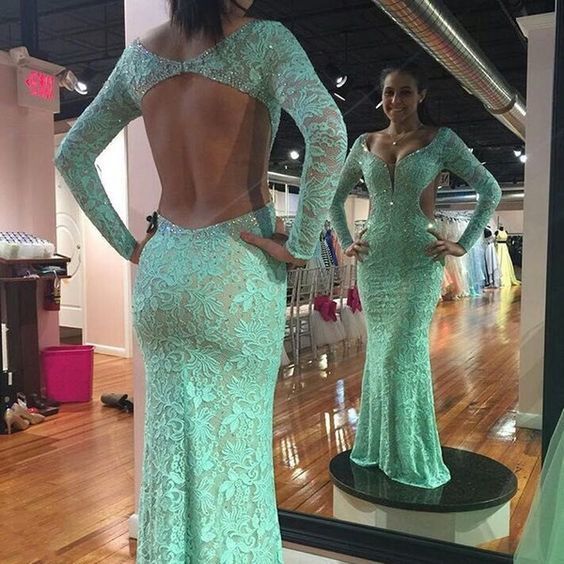 Charming Prom Dress, Sexy Evening Party Dress,Long Sleeve Evening Dress cg14022