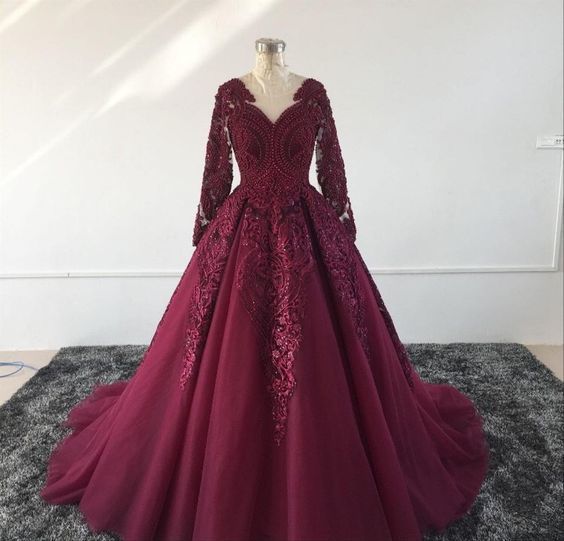 Burgundy Prom Dress With Train , Lace Prom Dress cg14067 classygown Burgundy Prom Dress With Train , Lace Prom Dress cg14067 classygown