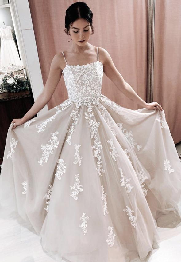 Stylish tulle lace long prom dress formal dress cg14075