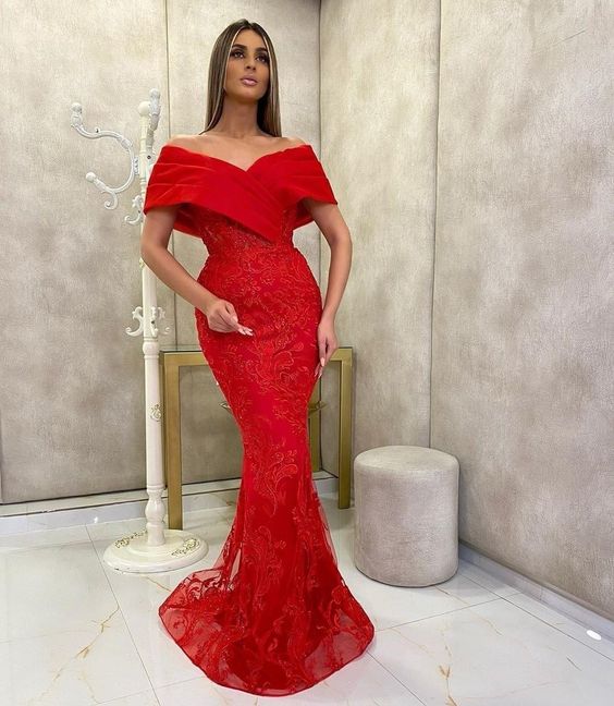 Unique red long prom dress, formal dress cg14105