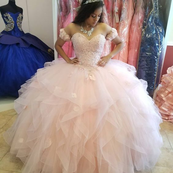 Sweetheart Pink Ball Gown,Charming Prom Dress cg14171