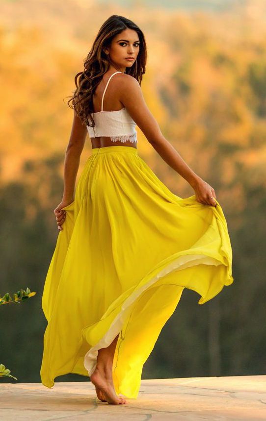 2 Piece Yellow Chiffon Sweetheart Lace Prom Dresses Long Evening Dress 2 Piece Yellow Chiffon Sweetheart Lace Prom Dresses Long Evening Dress