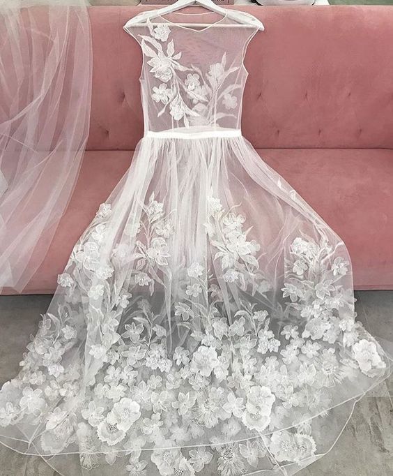 Sexy Lange Ärmel Brautkleider Brautkleider mit Applikationen Spitze Ballkleid cg14479