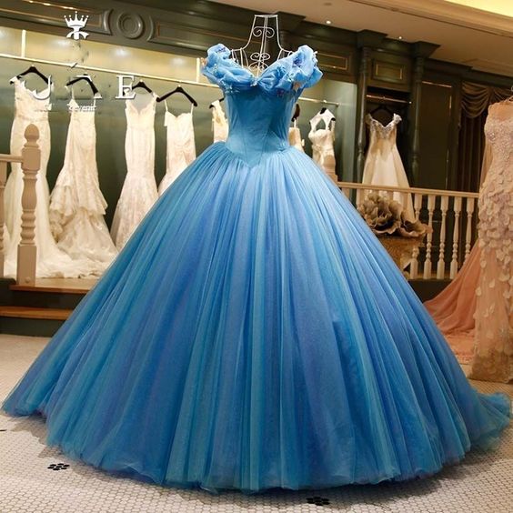 Modest Quinceanera Dress,Blue Ball Gown,A Line Prom Dress,Fashion Prom Dress cg14545