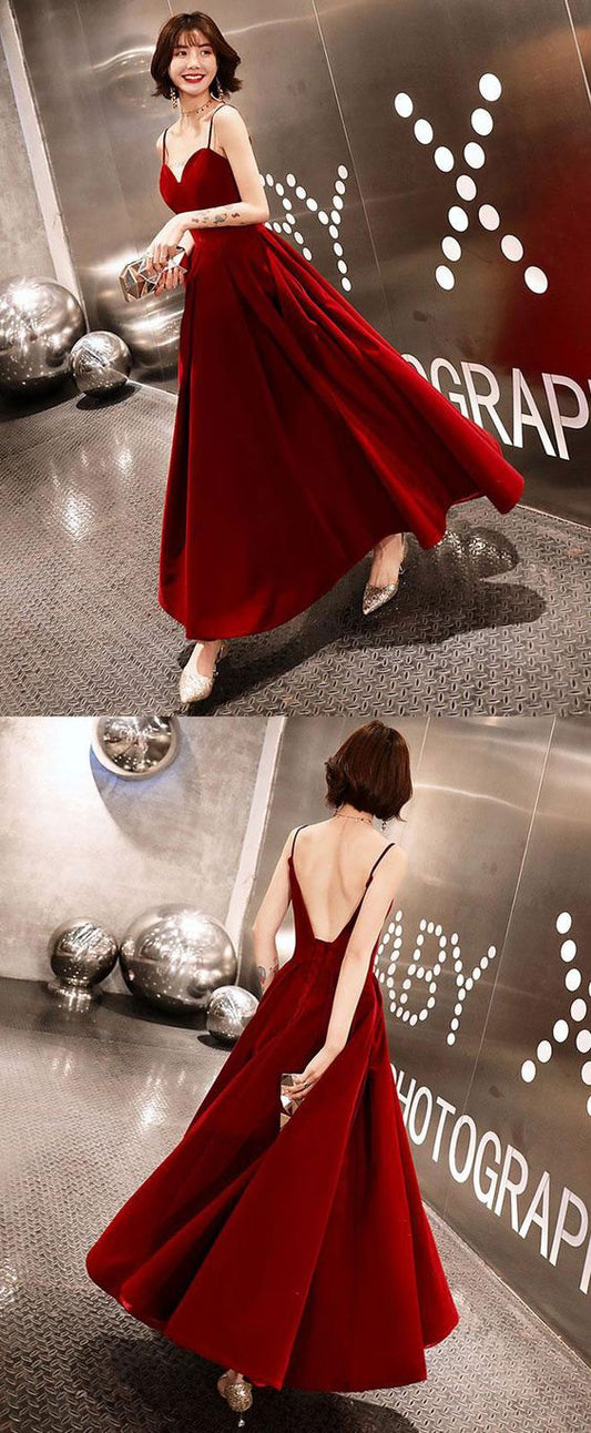 Burgunderrotes, herzförmiges, knielanges Ballkleid, burgunderrotes Brautjungfernkleid cg14750