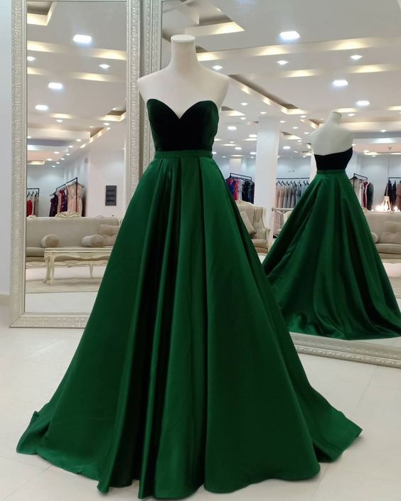 Green Long Prom Dress Formal Dress cg14811