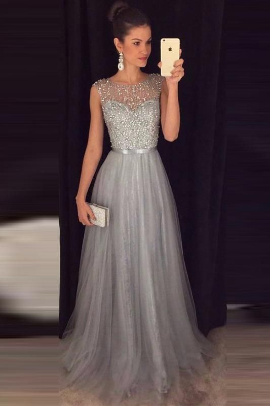 A-Linie Perlen Langes Ballkleid Maßgeschneiderte Abendkleid Mode Winter Tanzkleid cg1489