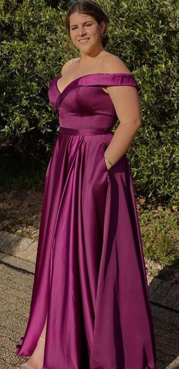 2021 Schulterfrei A-Linie Lange Ballkleider Mode Abendkleid cg14930