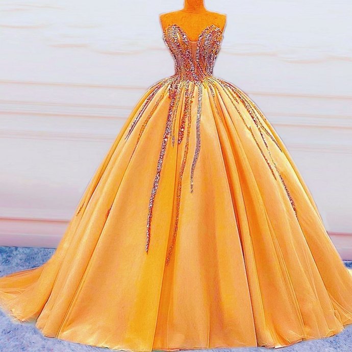 ball gown prom dresses long tulle v neck evening gown beaded cg14963