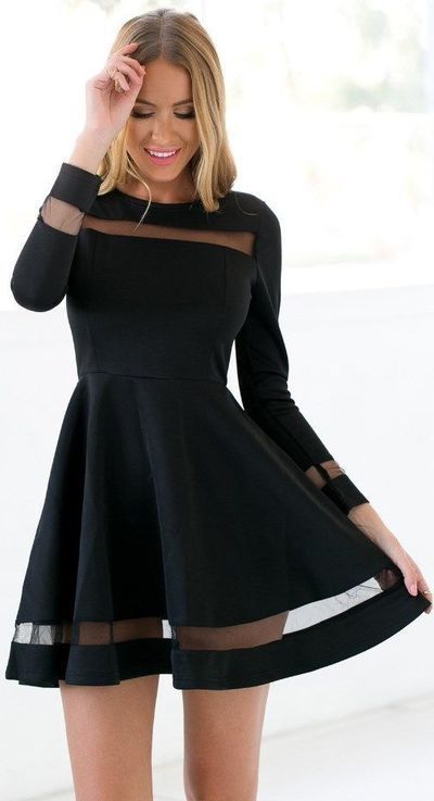 schwarzes kurzes Abendkleid, O-Ausschnitt Homecoming-Kleid, Ärmel Abendkleid cg1501