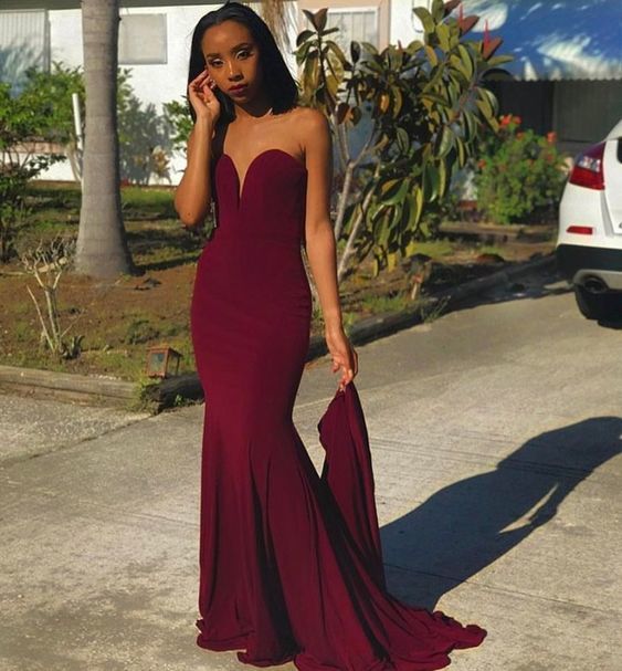 Strapless Mermiad Charming Prom Dress cg15126