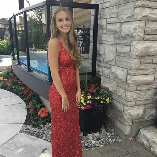 Neuestes Ballkleid, V-Ausschnitt Ballkleid, Sexy Ballkleid, Meerjungfrau Ballkleid cg15145