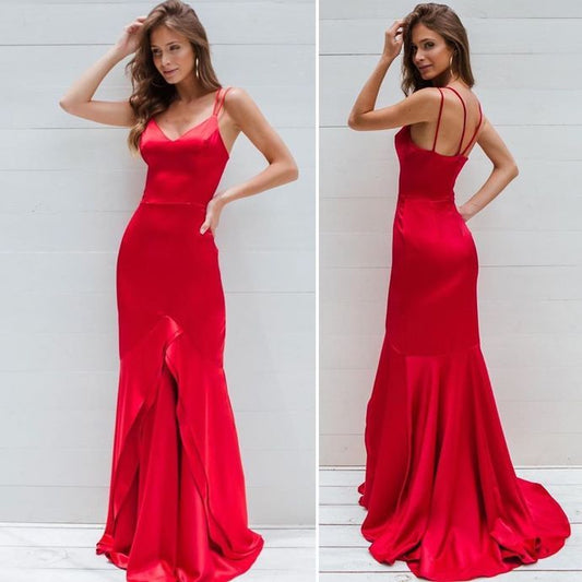 Satin Meerjungfrau Ballkleid, Ballkleider, formelles Ballkleid cg15237