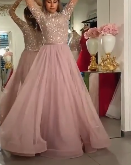 High Neck Long Sleeves Muslim Evening Dress 2020 Elegant Prom Dresses classygown High Neck Long Sleeves Muslim Evening Dress 2020 Elegant Prom Dresses classygown