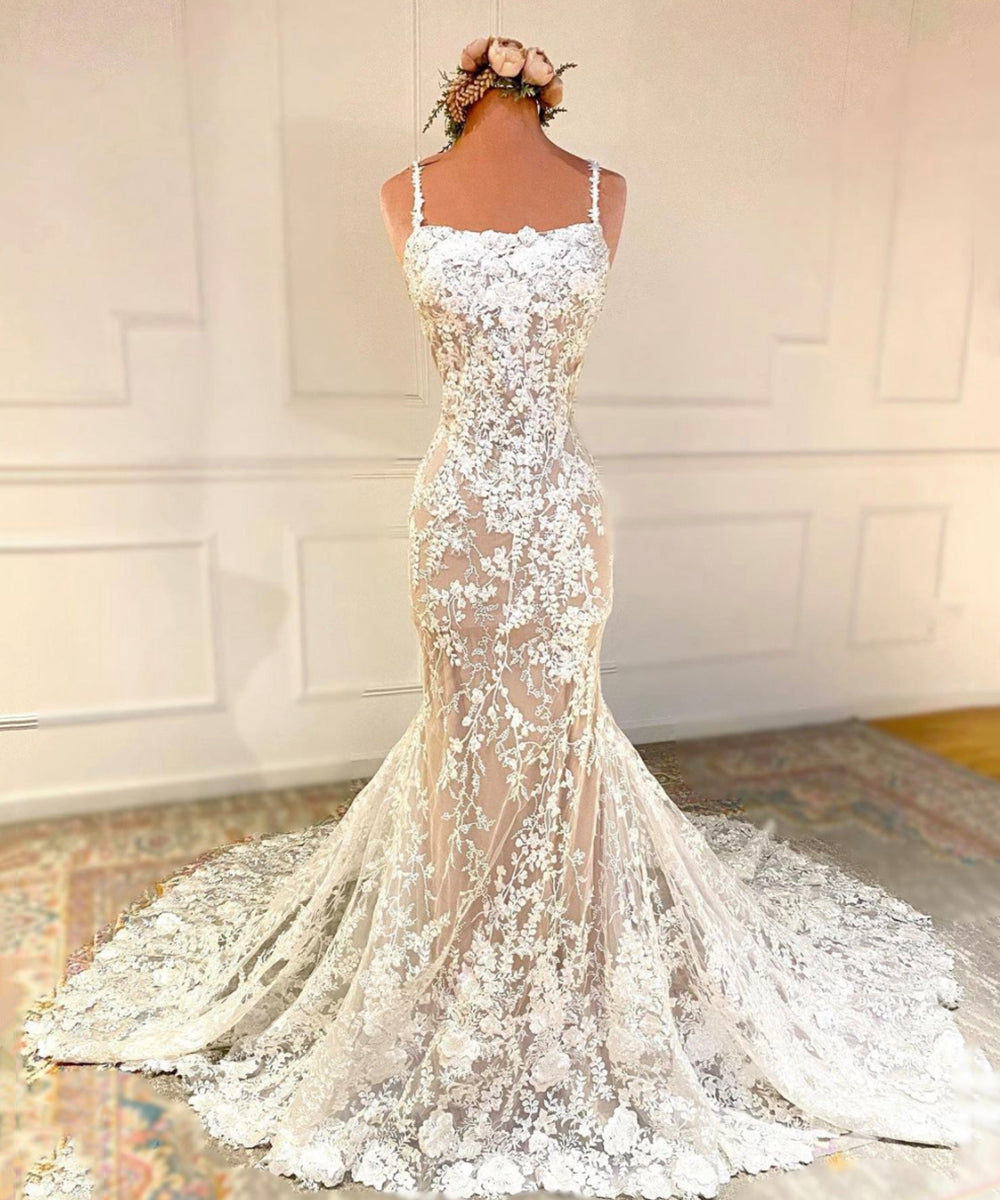 MERMAID LACE LONG PROM DRESS FORMAL DRESS cg15354
